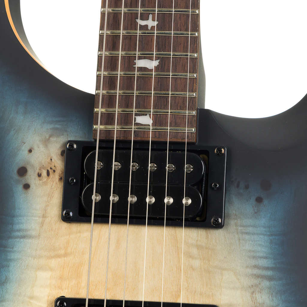 Электрогитара PRS SE Exotic Custom 24-08 Poplar Burl Lake Blue Midnight Burst