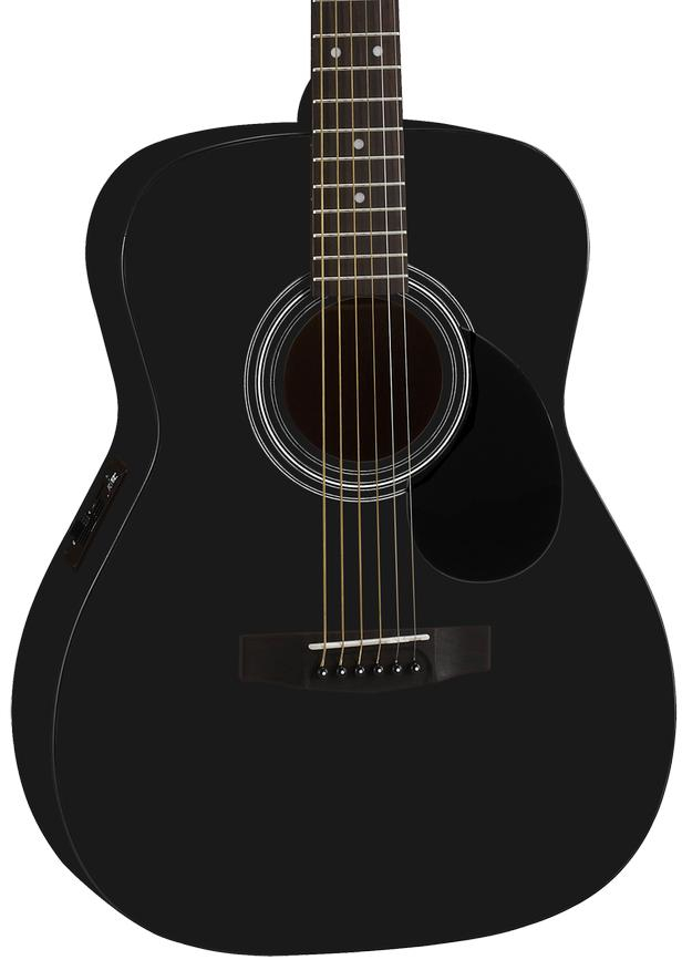 Электроакустическая гитара Cort AF510E-BKS Standard Series