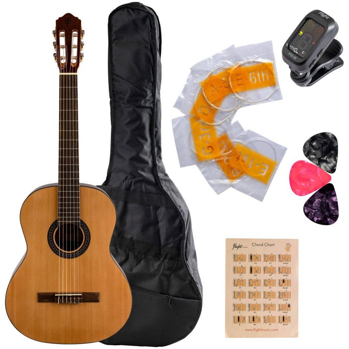 Классическая гитара FLIGHT C-120 NAT PACK