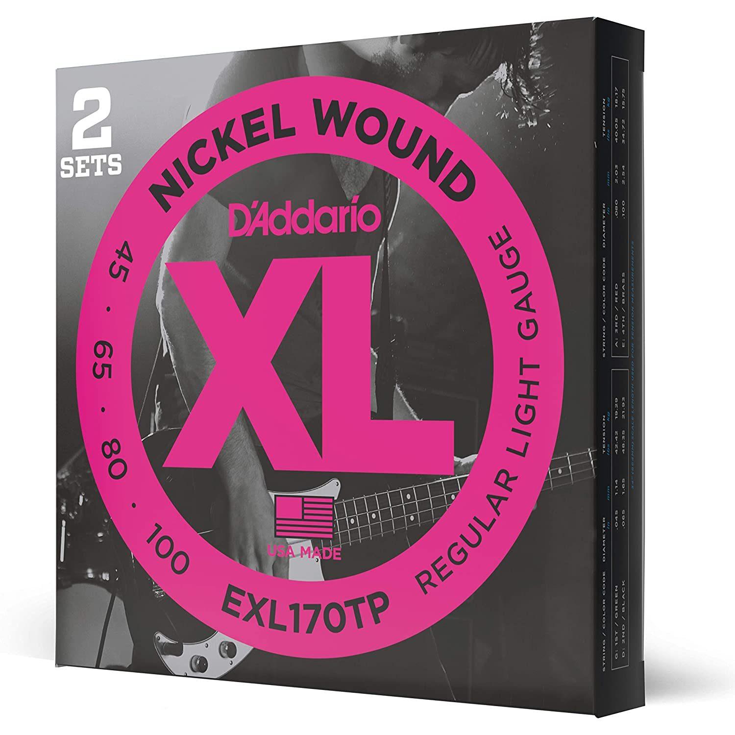 Струны для бас-гитары D'Addario EXL170TP