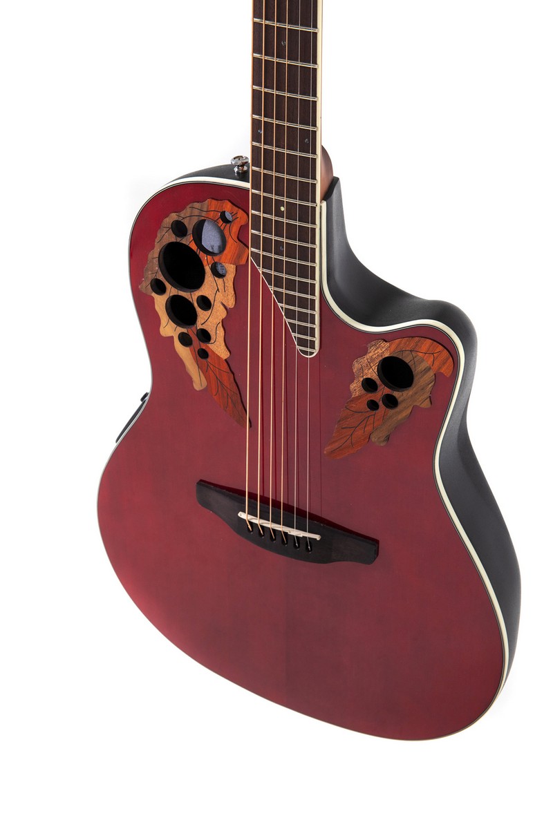 Электроакустическая гитара OVATION CE48-RR Celebrity Elite Super Shallow Cutaway Ruby Red
