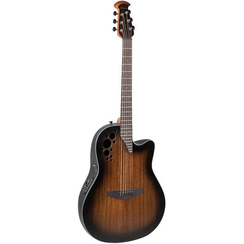 Электроакустическая гитара OVATION CE44P-ABLKW-G Celebrity Elite Plus Mid Cutaway Natural Australian Blackwood