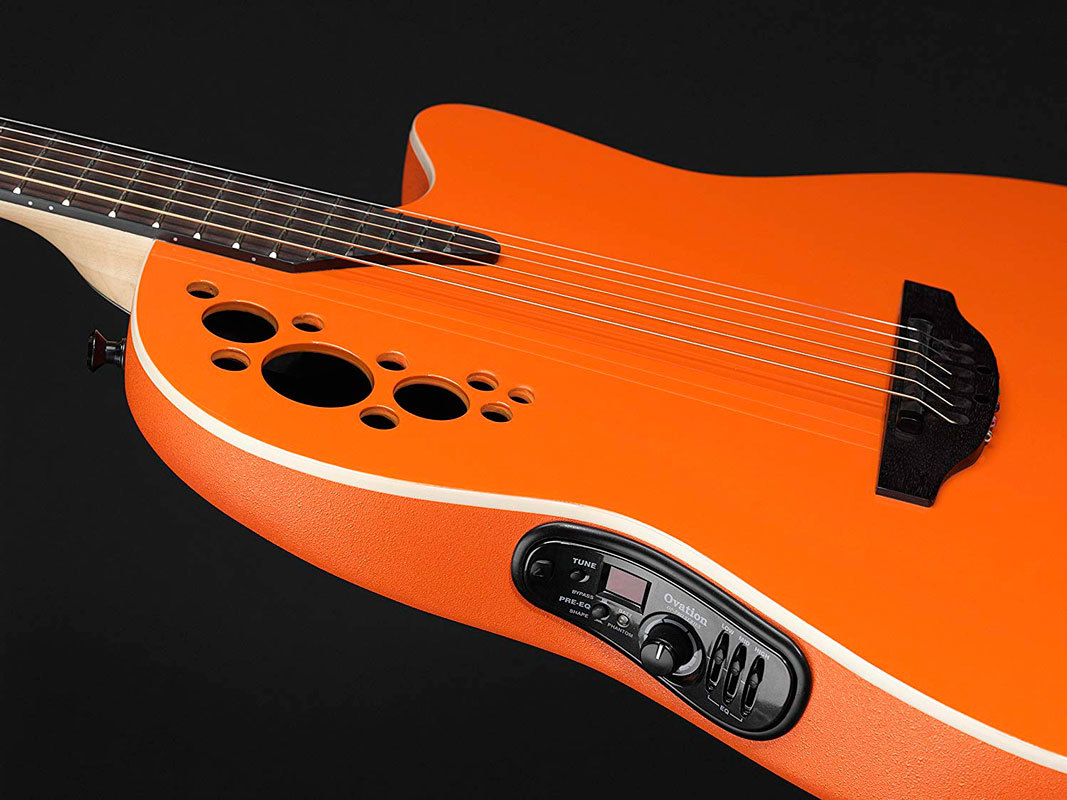 Электроакустическая гитара OVATION 1868TX-GO ELITE TX SUPER SHALLOW, GLOSS ORANGE