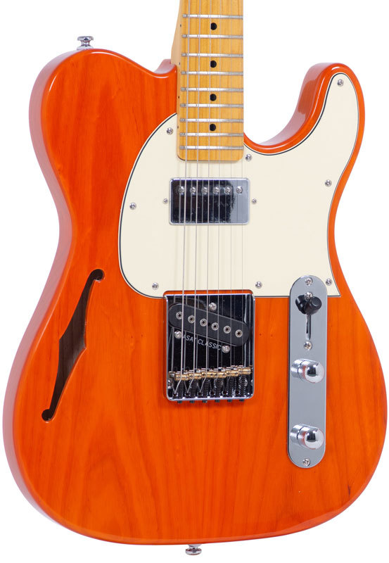 Электрогитара G&L Tribute ASAT Classic Bluesboy Semi-Hollow Clear Orange MP