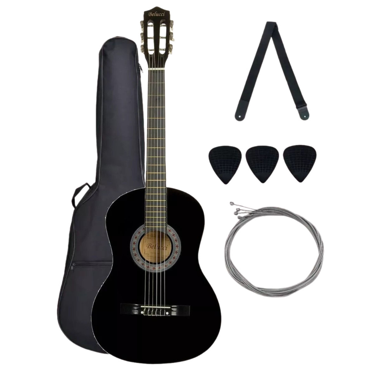 Классическая гитара Комплект Belucci BC3805 SET BK