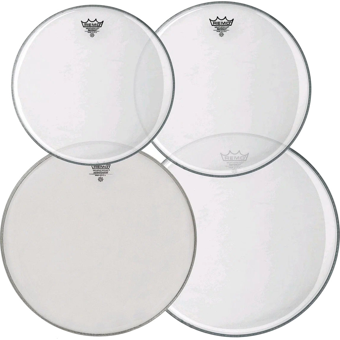 Комплект пластиков для барабанов REMO PP-0250-BE-GW