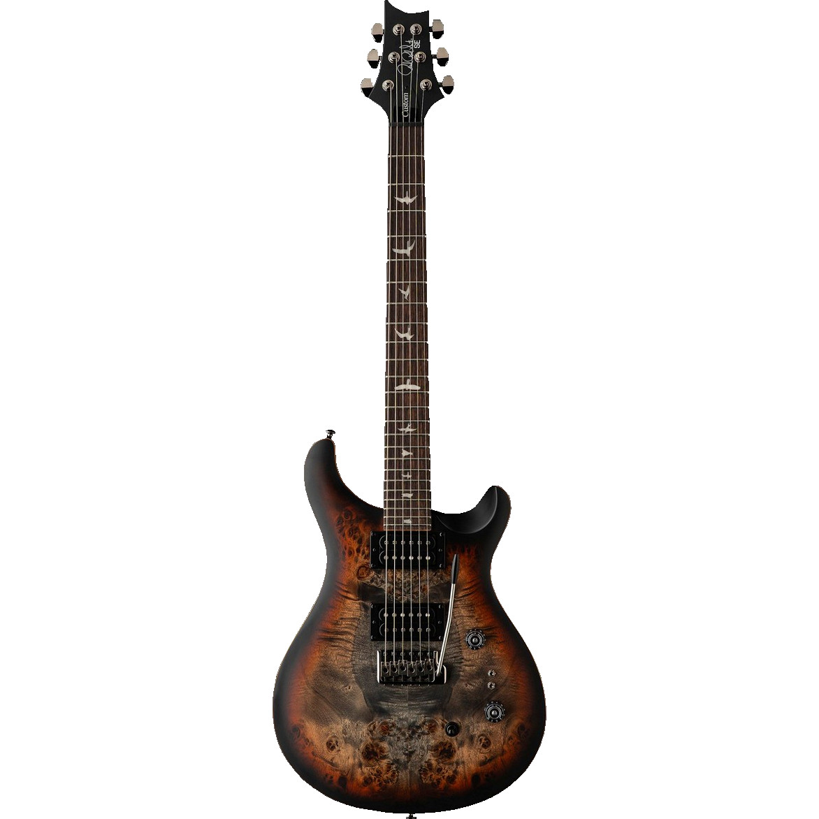 Электрогитара PRS SE Exotic Custom 24-08 Poplar Burl Charcoal Cherry Midnight Burst