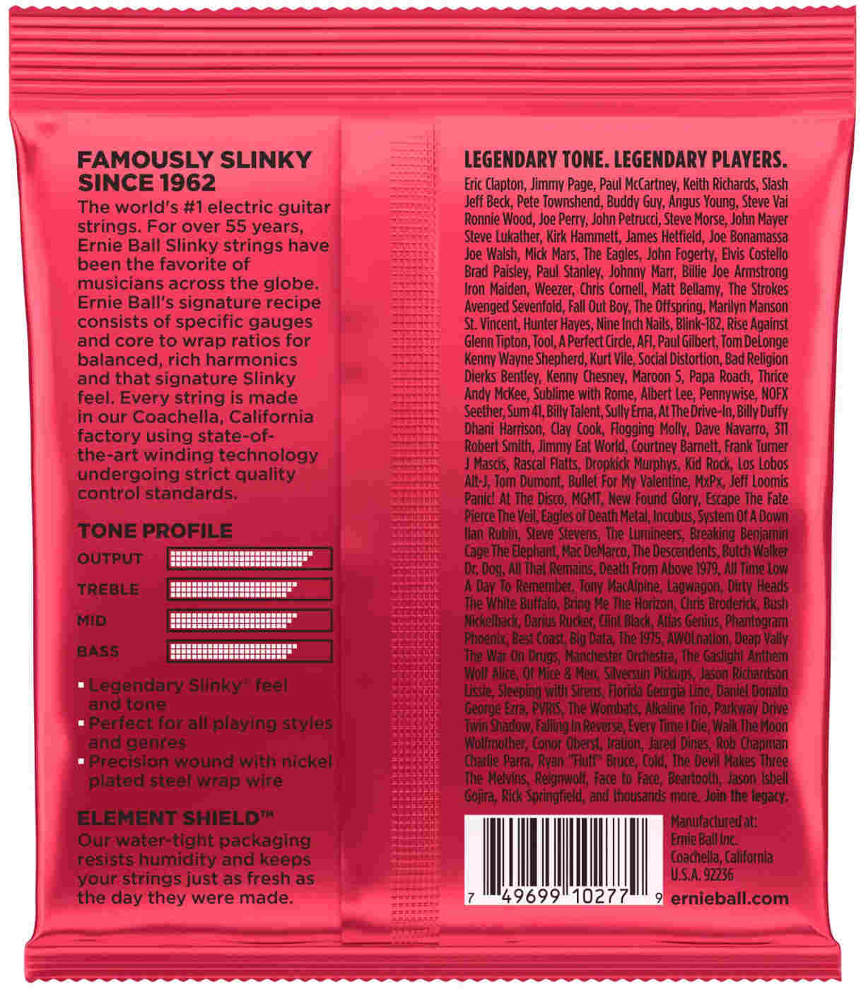 Струны для электрогитары Ernie Ball 2226