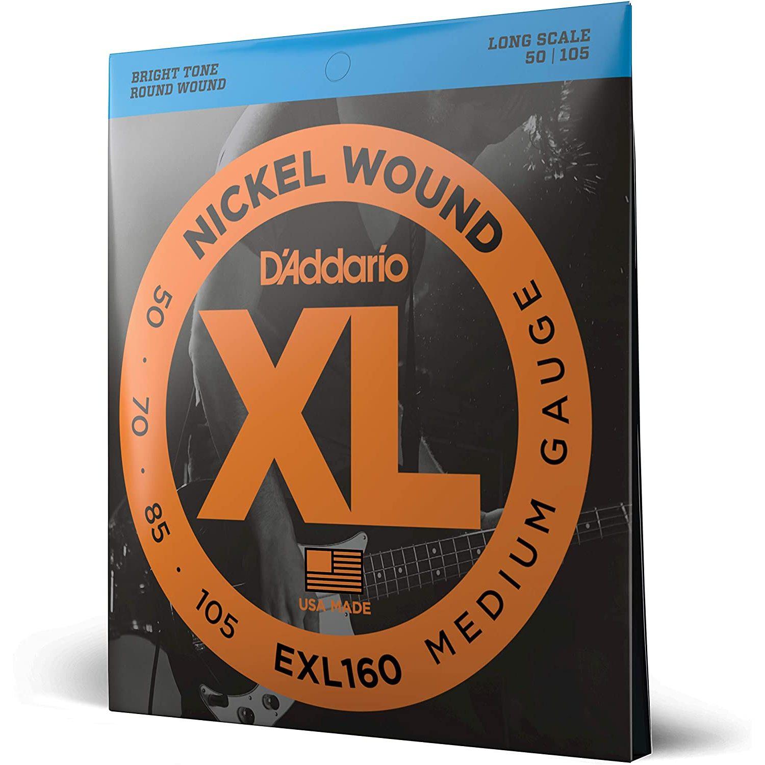 Струны для бас-гитары D'Addario EXL160