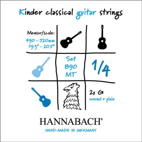 Струны для классической гитары Hannabach 890MT14 Kinder Guitar Size
