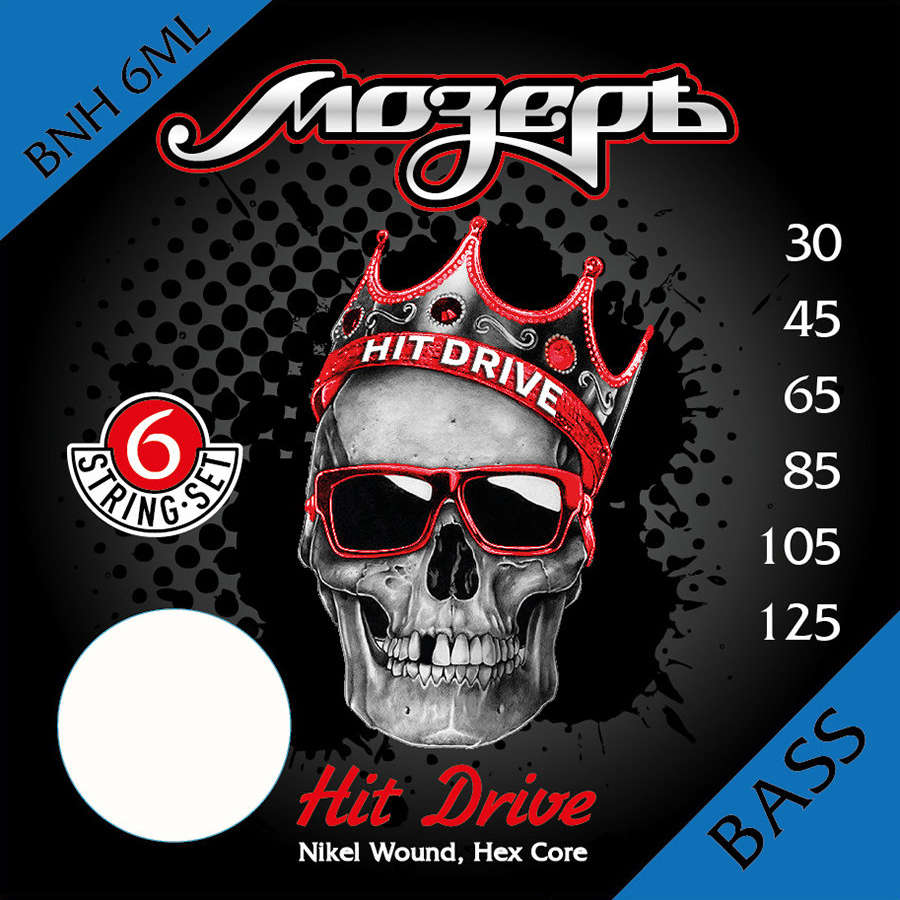 Струны для бас-гитары Мозеръ BNH-6МL Hit Drive
