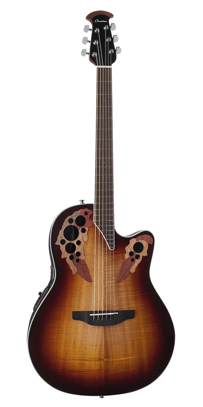 Электроакустическая гитара OVATION CE48P-KOAB CELEBRITY ELITE PLUS SUPER SHALLOW, KOA BURST