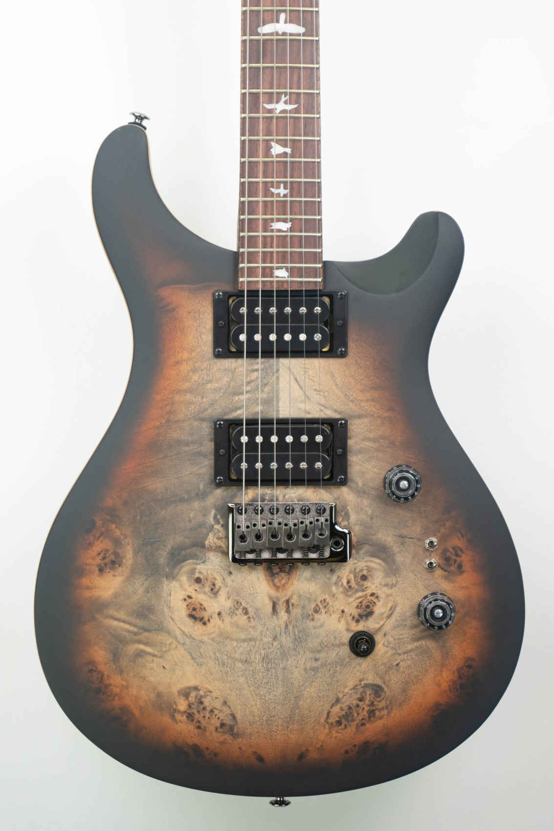 Электрогитара PRS SE Exotic Custom 24-08 Poplar Burl Charcoal Cherry Midnight Burst