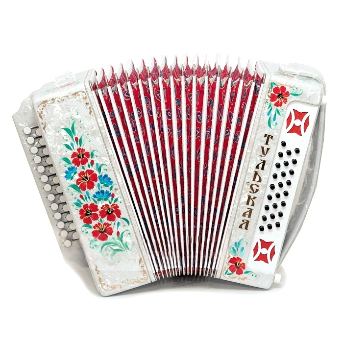 Гармонь ТУЛЬСКАЯ 301М (Г-21 Белая ДО-Мажор)