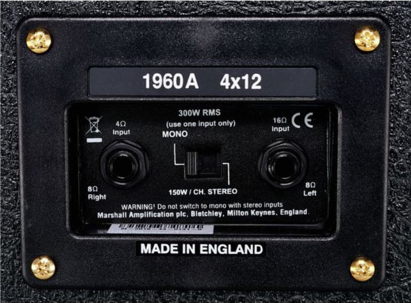 Гитарный кабинет Marshall 1960A 300W 4X12 SWITCHABLE