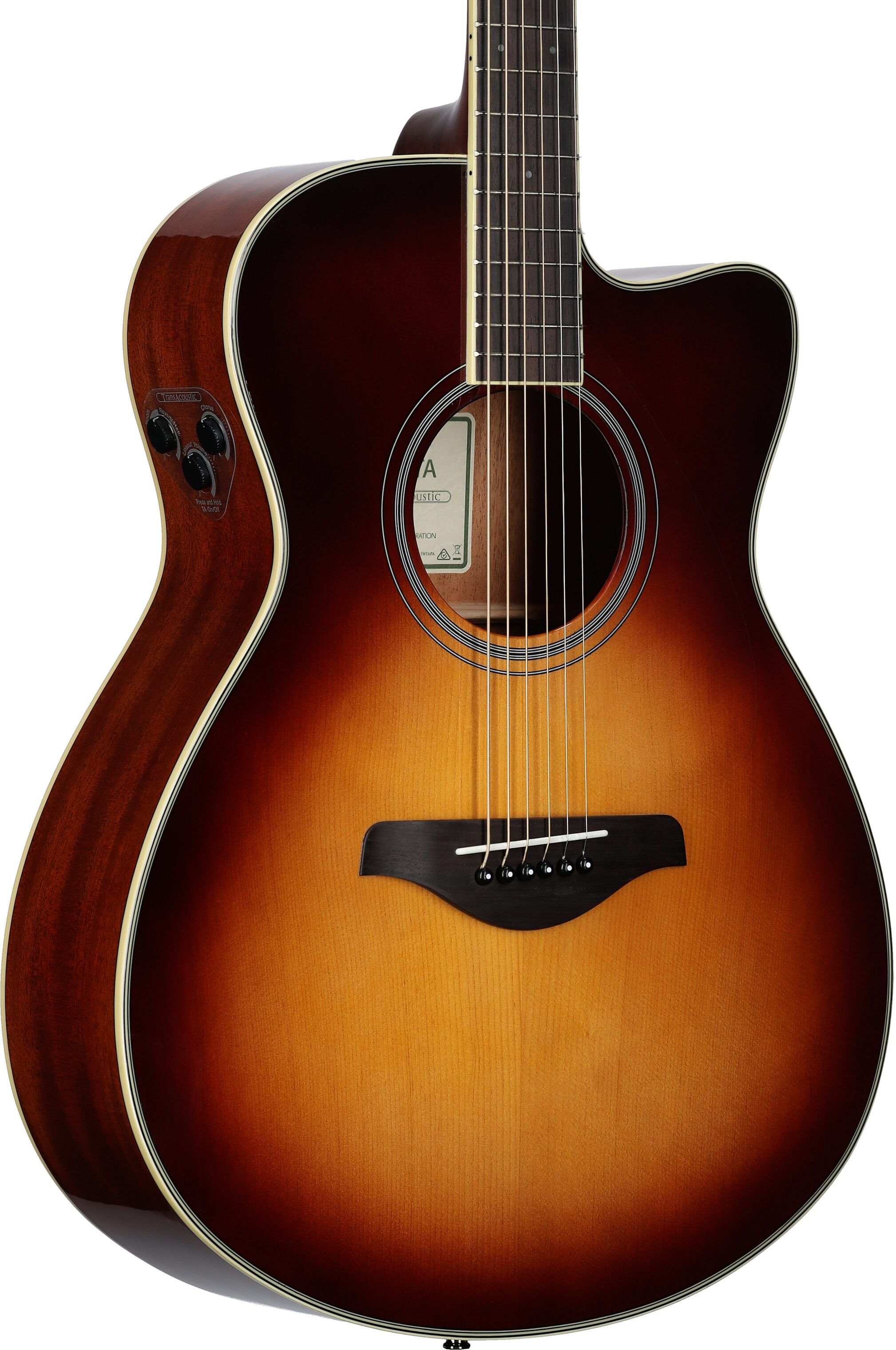 Трансакустическая гитара Yamaha FSC-TA BROWN SUNBURST