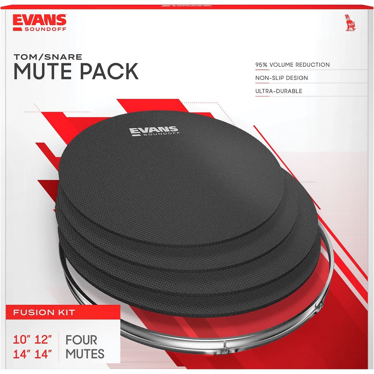 Заглушки для барабанов Evans SO-0244 SoundOff Fusion