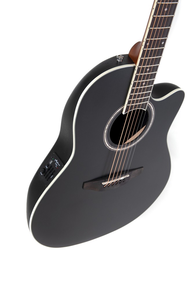 Электроакустическая гитара APPLAUSE AB28-5S Super Shallow Bowl Cutaway Black Satin
