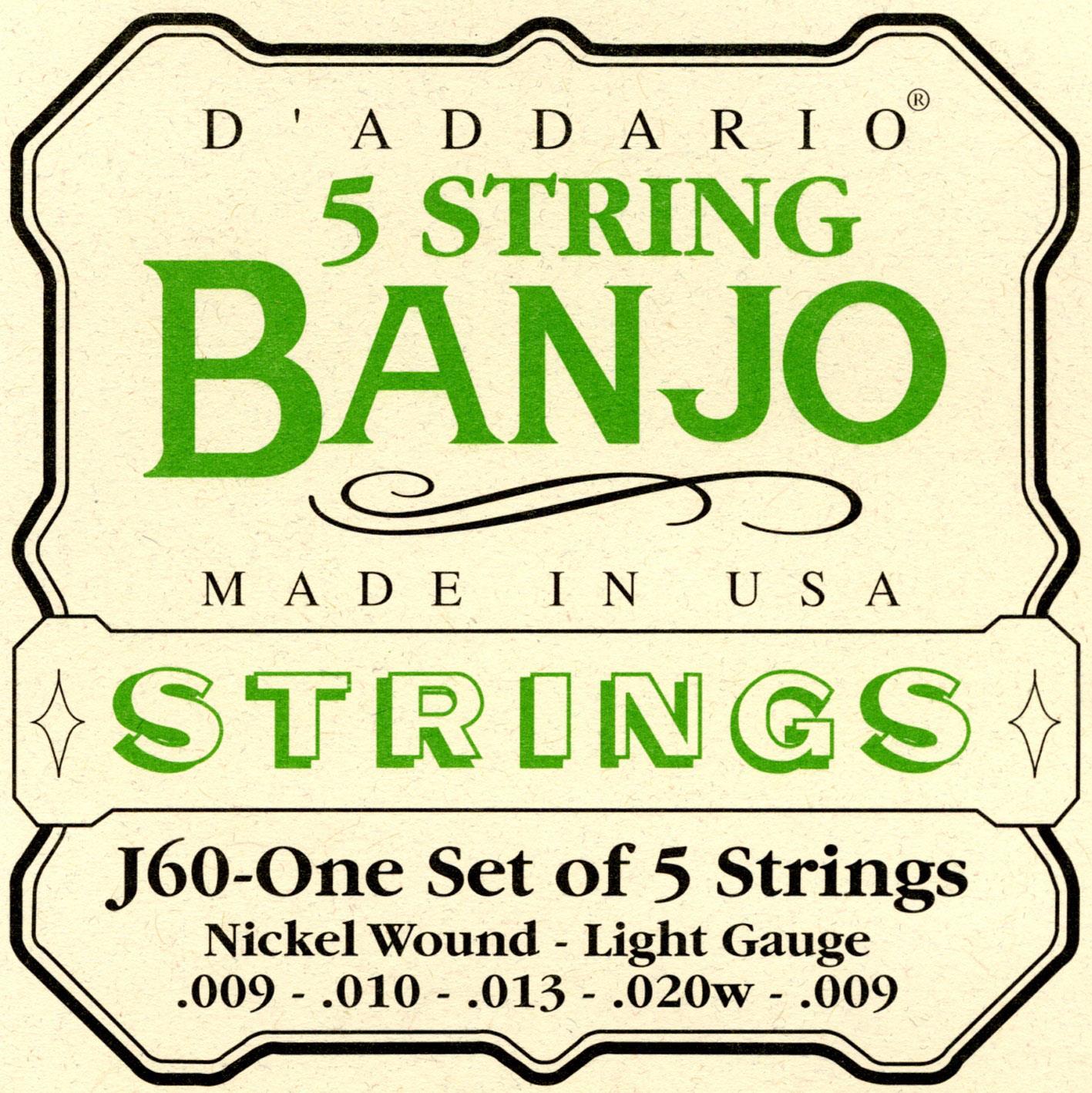 Струны для банджо D'Addario J60