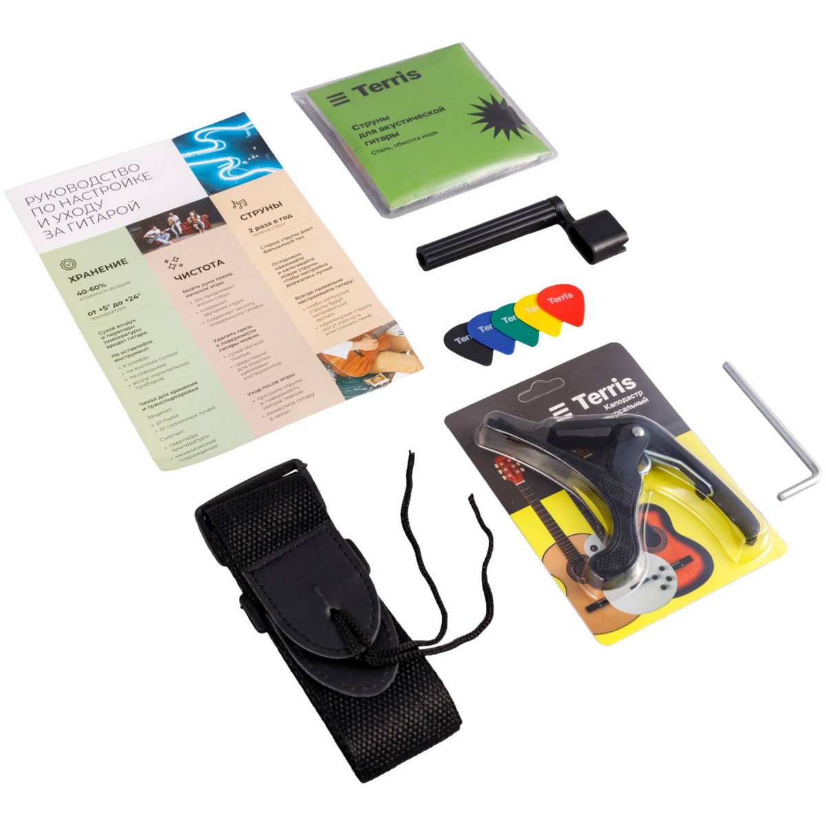 Акустическая гитара комплект TERRIS TD-045 NA Starter Pack