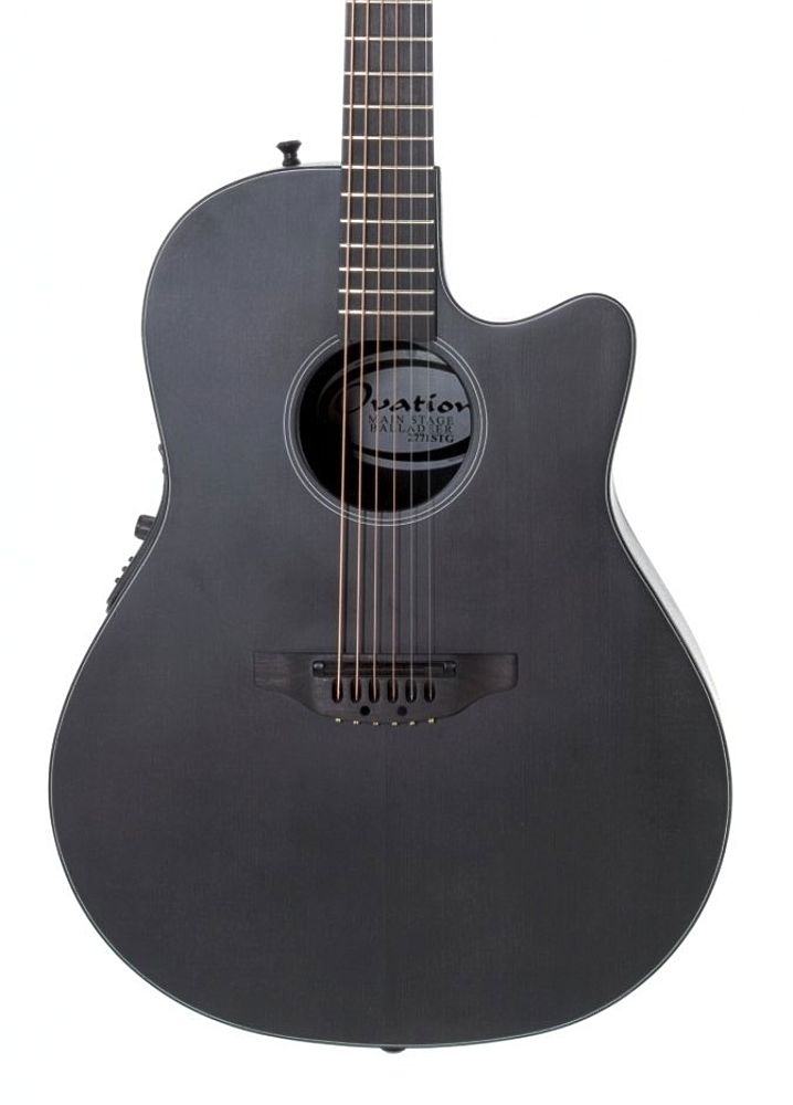 Электроакустическая гитара OVATION 2771STR-ES Balladeer Street Ebony Satin Stain