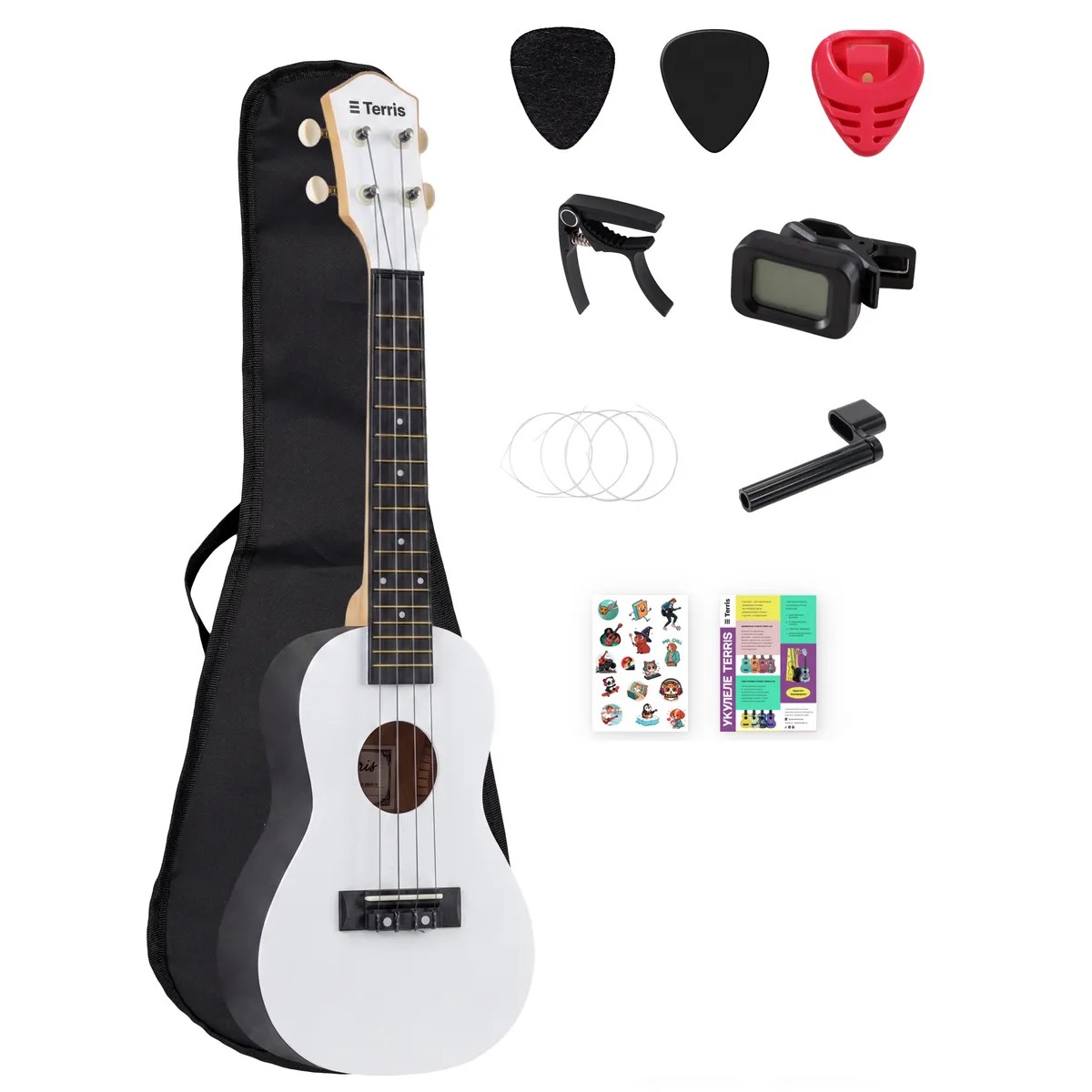Укулеле комплект TERRIS PLUC-23 WH PACK
