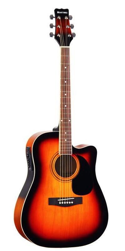 Электроакустическая гитара MARTINEZ FAW-702 CEQ/VS