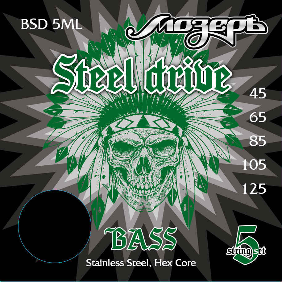 Струны для бас-гитары Мозеръ BSD-5ML Steel Drive