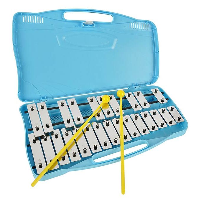 Металлофон Angel AG-25N2 Глокеншпиль, 25 брусков, синий футляр, Angel