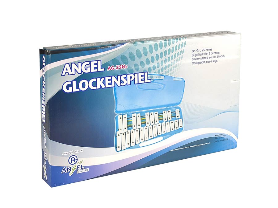 Металлофон Angel AG-25N2 Глокеншпиль, 25 брусков, синий футляр, Angel