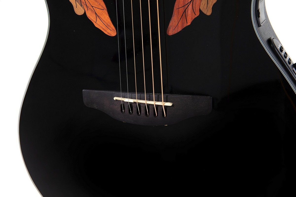 Электроакустическая леворукая гитара OVATION CE44L-5 Celebrity Elite Mid Cutaway Black