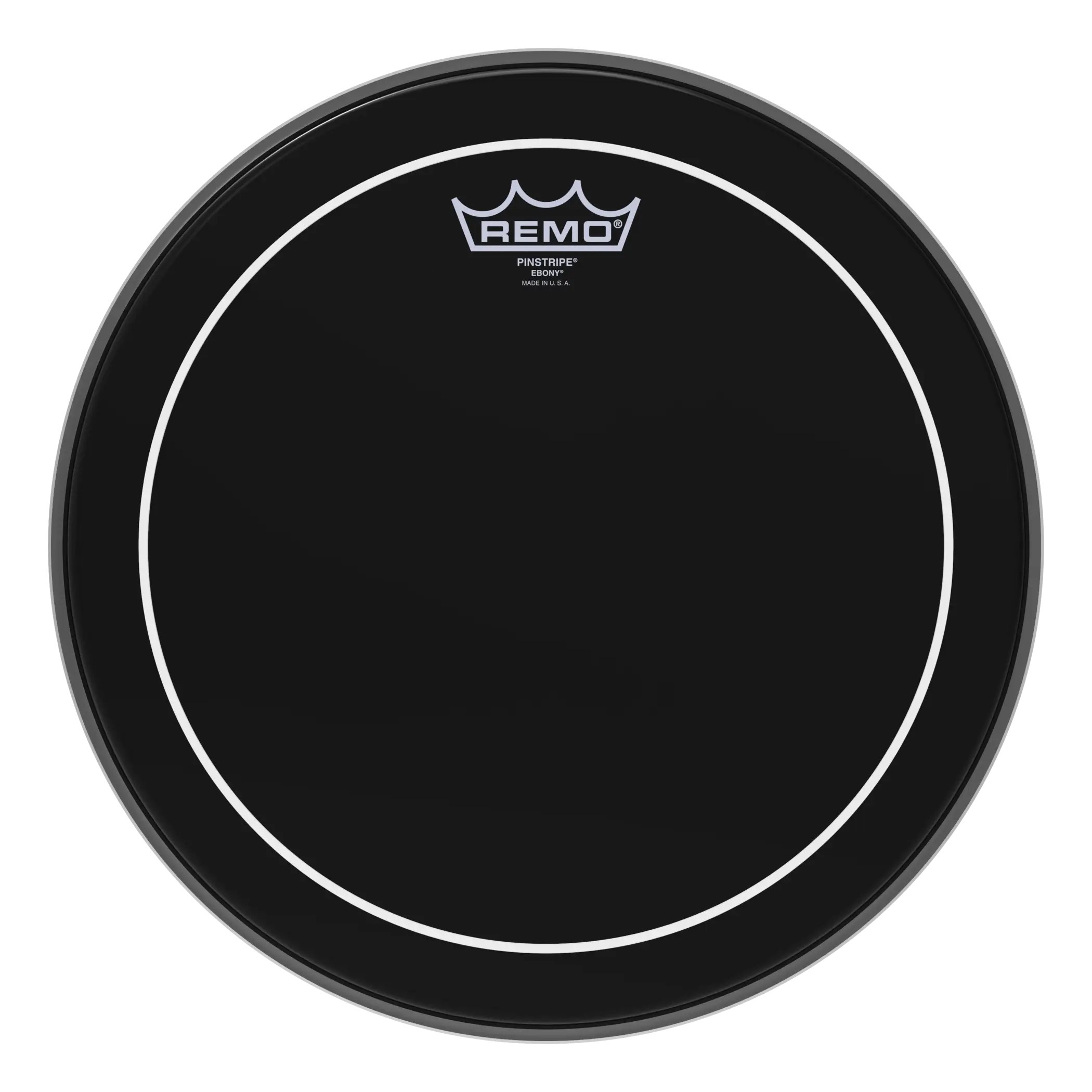 Пластик для барабана REMO ES-0613-PS Batter Pinstripe Ebony