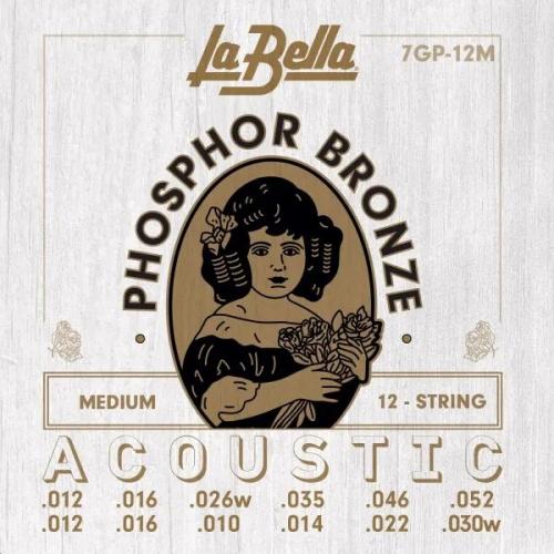 Струны для 12-струнной гитары La Bella 7GP12M Phosphor Bronze