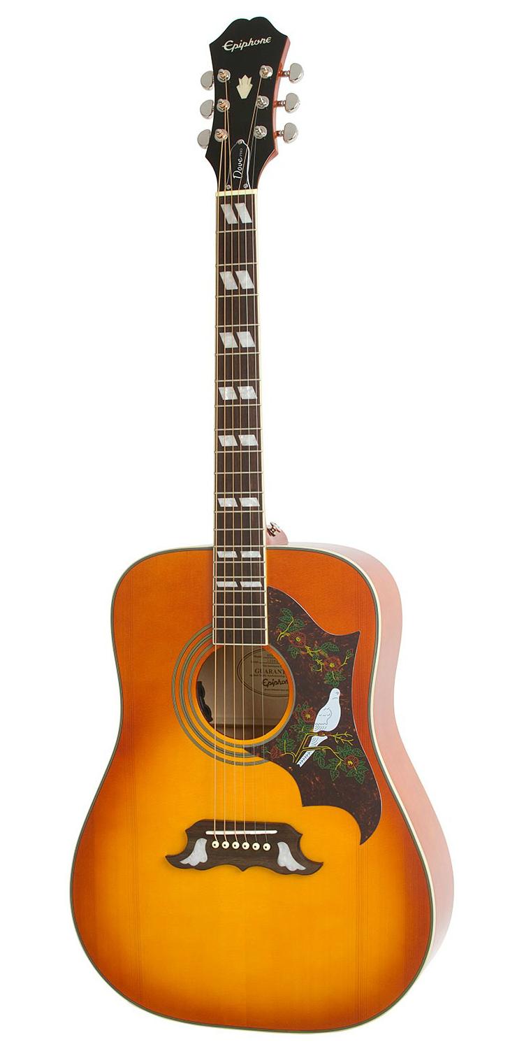 Электроакустическая гитара EPIPHONE DOVE PRO ACOUSTIC/ELECTRIC W/FISHMAN VINTAGE BROWN SUNBURST