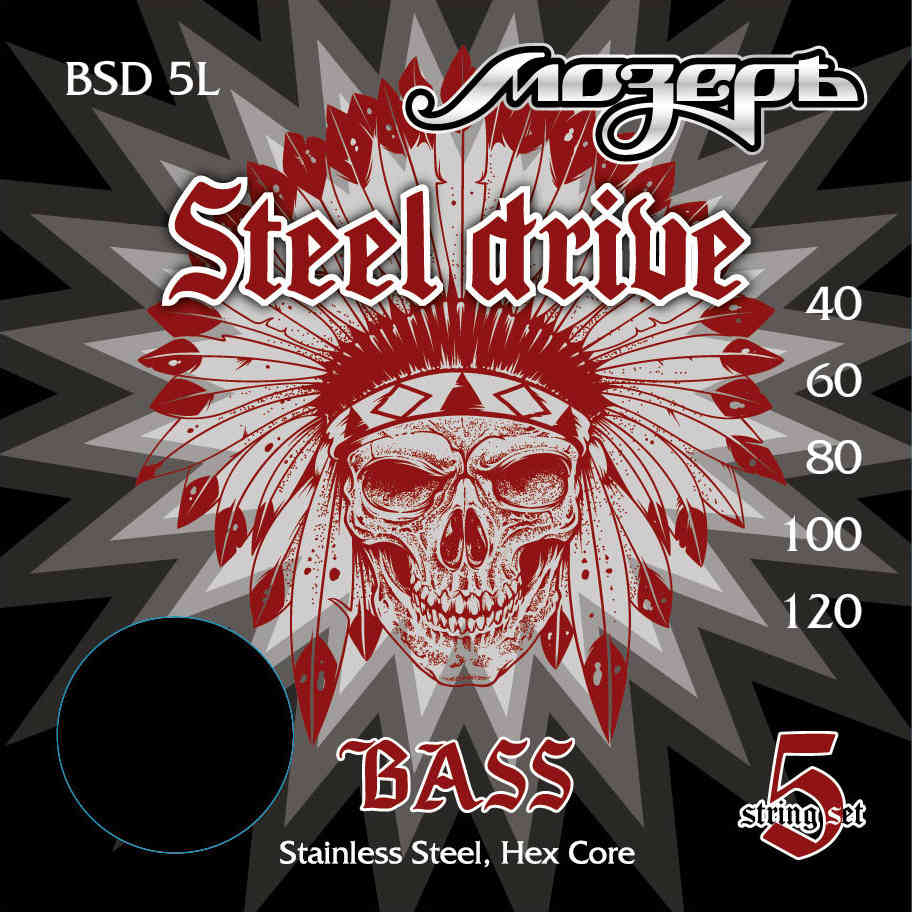 Струны для бас-гитары Мозеръ BSD-5L Steel Drive
