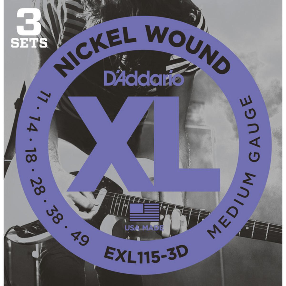 Струны для гитары D'Addario EXL115/3D