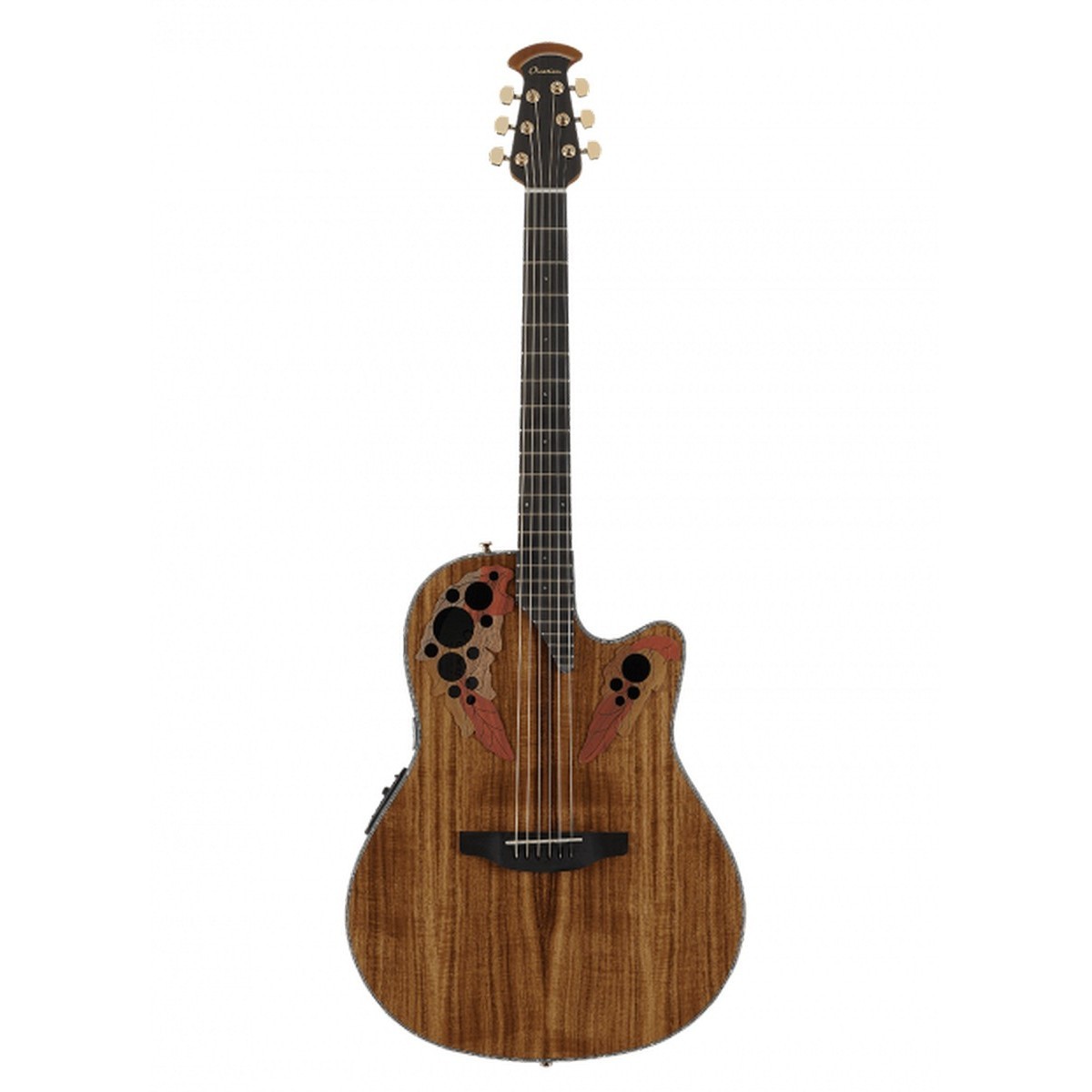 Электроакустическая гитара OVATION CE44P-FKOA Celebrity Elite Plus Mid Cutaway Natural Figured Koa