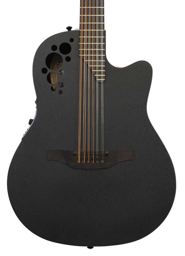 Двенадцатиструнная гитара OVATION 2058TX-5 ELITE TX 12-String Deep Contour Cutaway, Black Textured