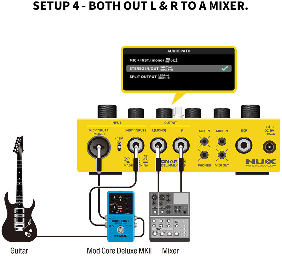 Педаль эффектов NUX NML-3DLS Dual Loop Stereo
