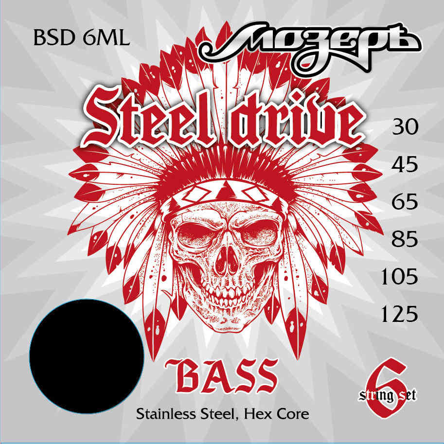 Струны для бас-гитары Мозеръ BSD-6ML Steel Drive