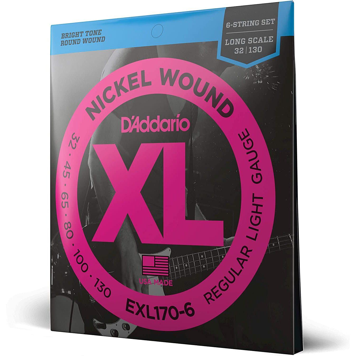 Струны для бас-гитары D'Addario EXL-170/6