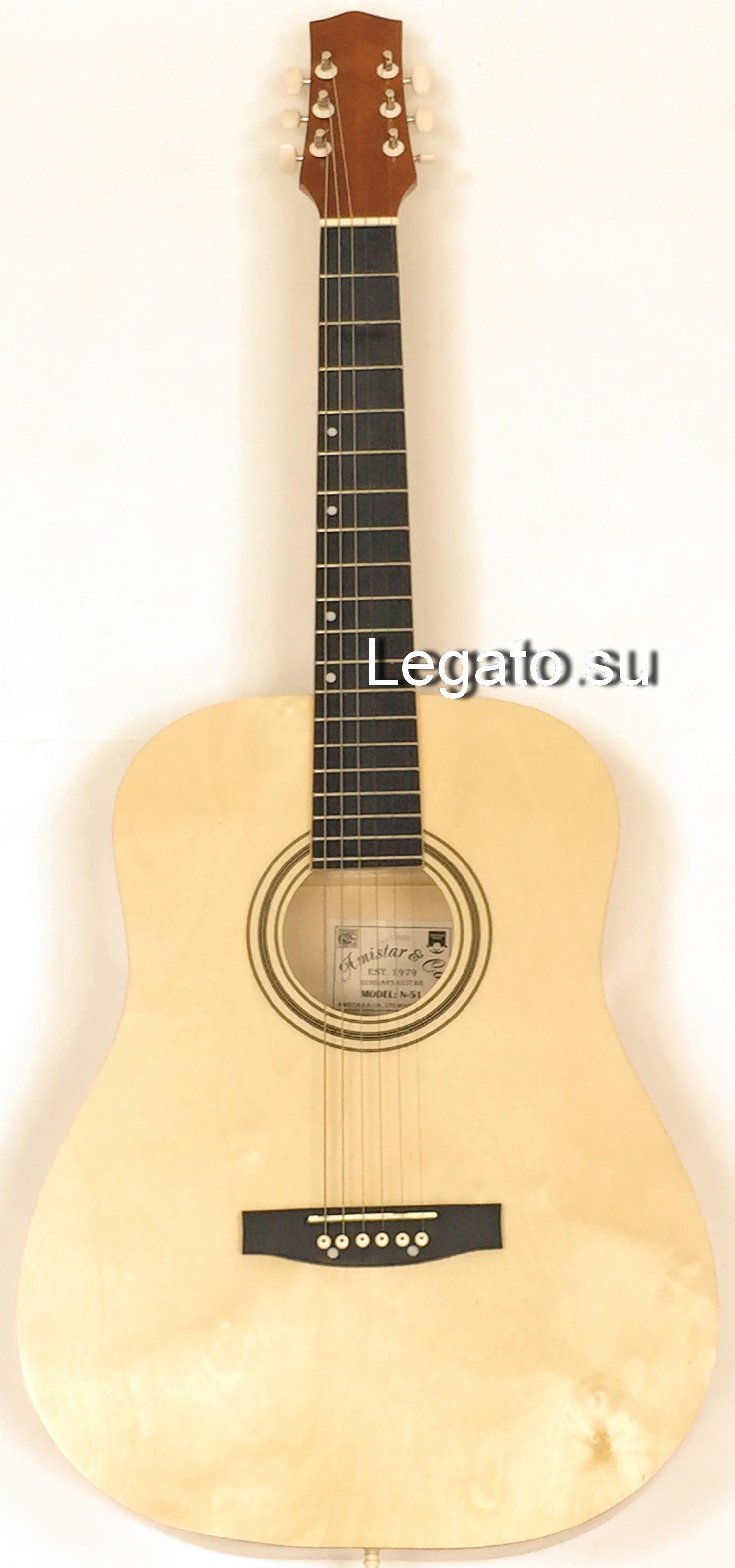 Акустическая гитара Амистар Н-51 (N-51) цвет натуральный