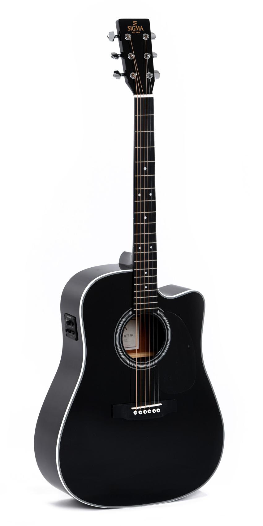 Электроакустическая гитара Sigma DMC-1STE-BK+