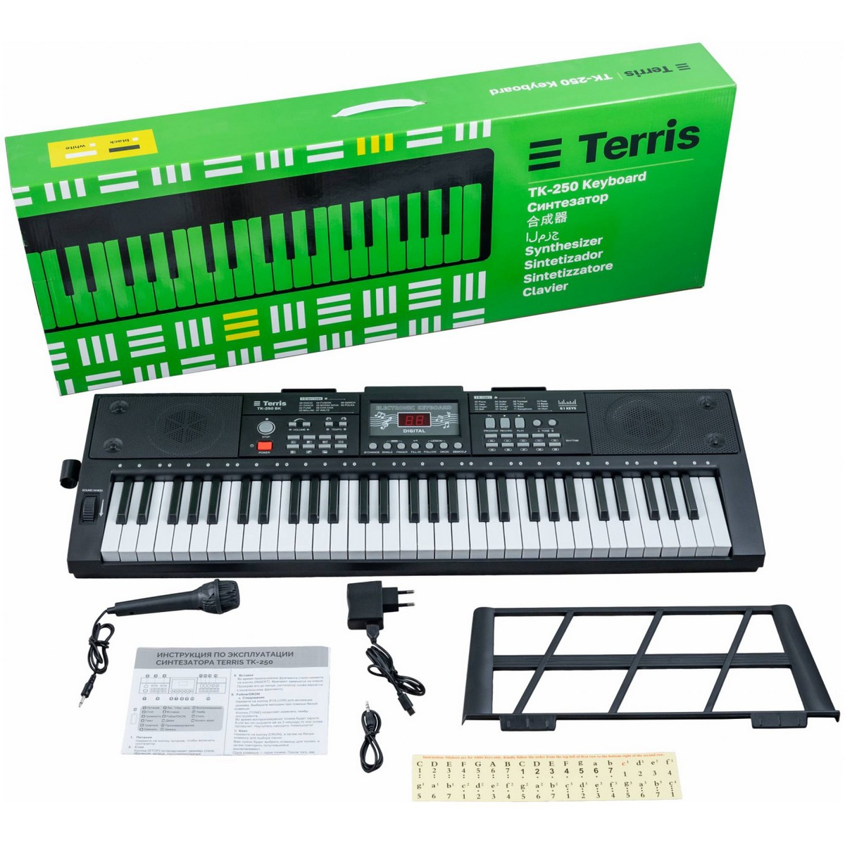 Синтезатор TERRIS TK-250 BK