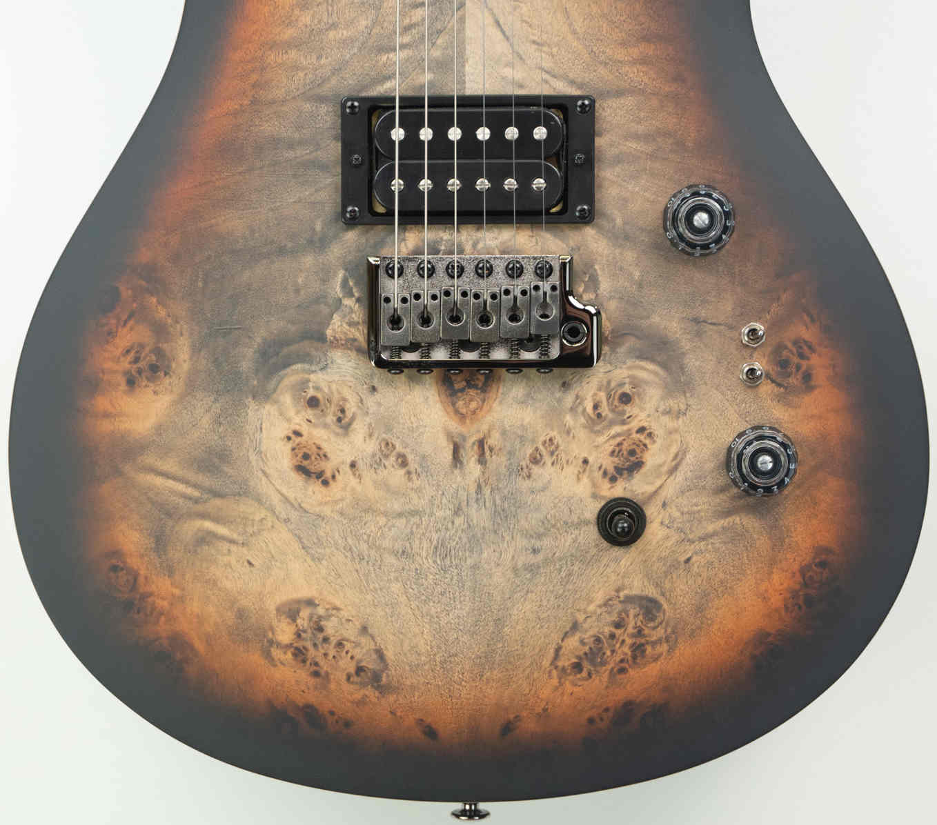 Электрогитара PRS SE Exotic Custom 24-08 Poplar Burl Charcoal Cherry Midnight Burst