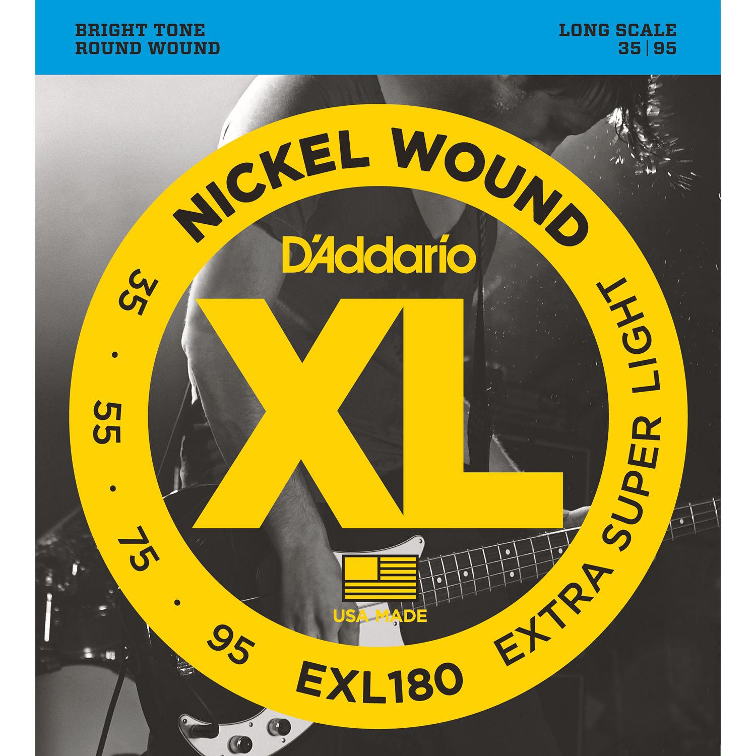 Струны для бас-гитары D'Addario EXL180