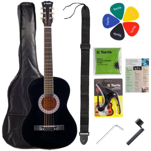 Фолк гитара комплект TERRIS TF-BK Starter Pack